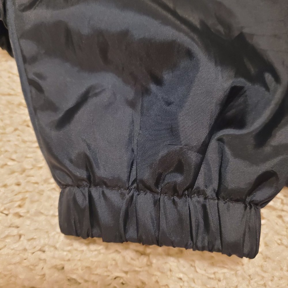 Champion Navy Blue Nylon Snap Button Cropped Jacket Size Medium - Picture 5 of 9